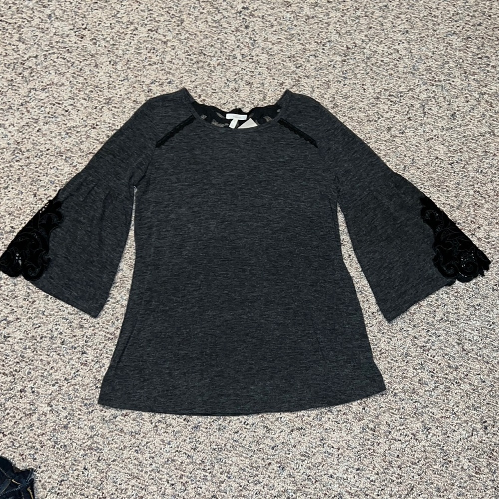 NWT Maurices Peasant Lace Blouse